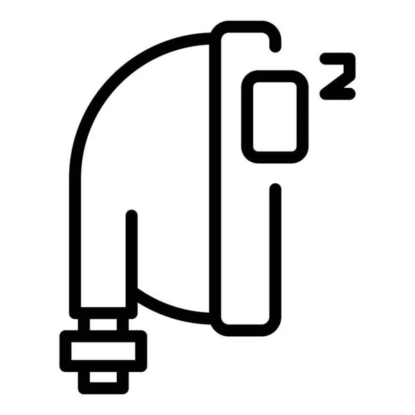Oxygen mask icon outline vector. Medical concentrator — Stok Vektör