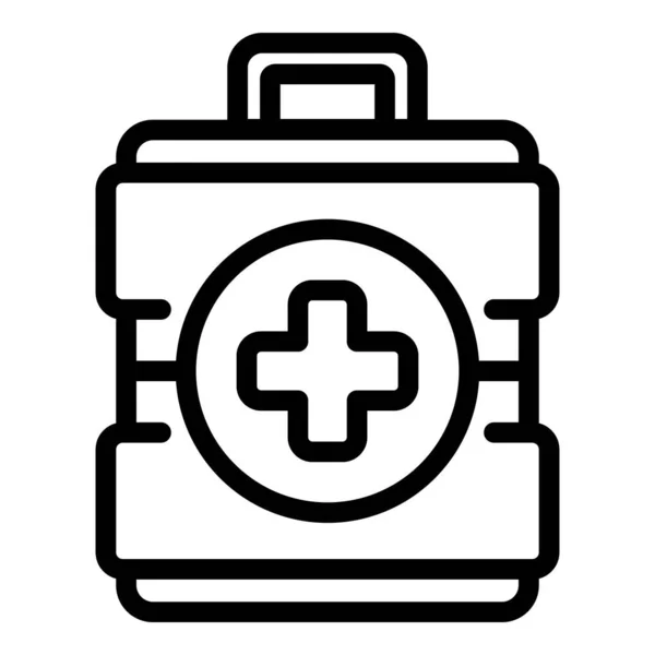 Sport first aid kit icon outline vector. Emergency box — Stock Vector