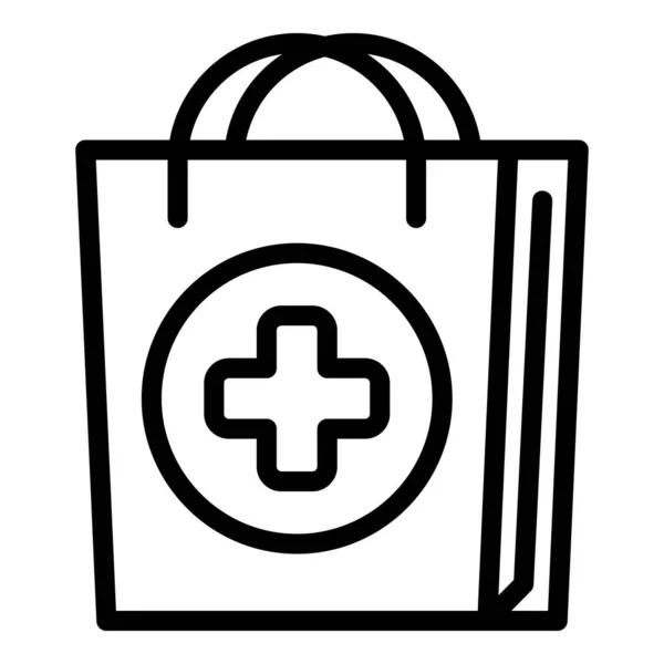 Medical bag icon outline vector. Sport doctor — Stockvector
