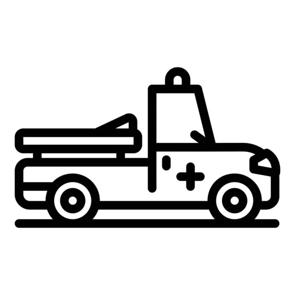 Sport ambulance car icon outline vector. Doctor man —  Vetores de Stock
