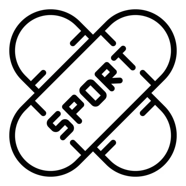 Sport plaster icon outline vector. Fracture injury — 스톡 벡터