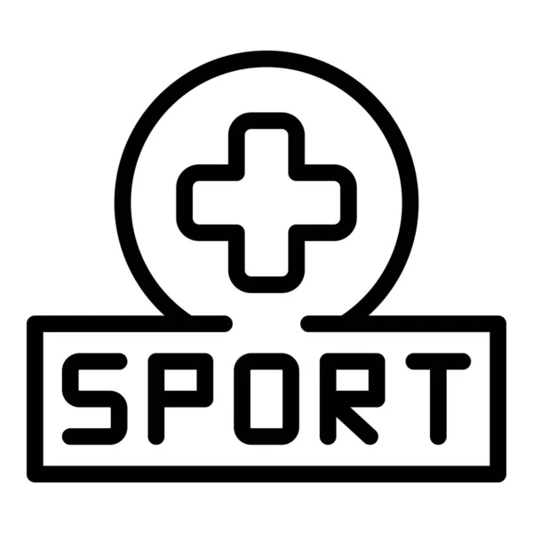 Sport medical help icon outline vector. Doctor man — 图库矢量图片