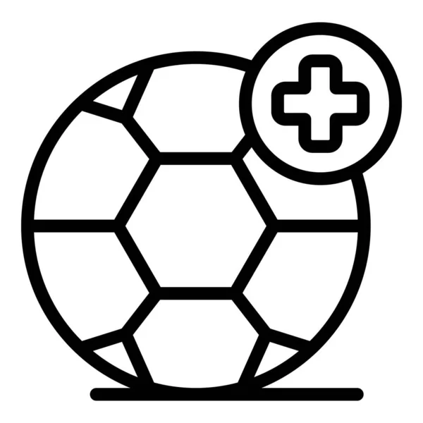 Football medical help icon outline vector. Sport doctor — Vector de stock