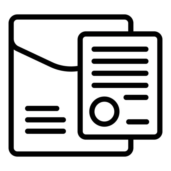 Compliance disclaimer icon outline vector. Legal document — Image vectorielle
