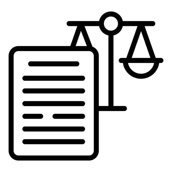 Book disclaimer icon outline vector. Legal term — Stockvektor