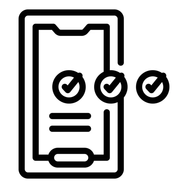 Smartphone overview icon outline vector. Business data — Stockový vektor