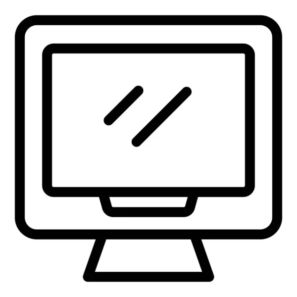 Monitor overview icon outline vector. Economic result — Stock vektor