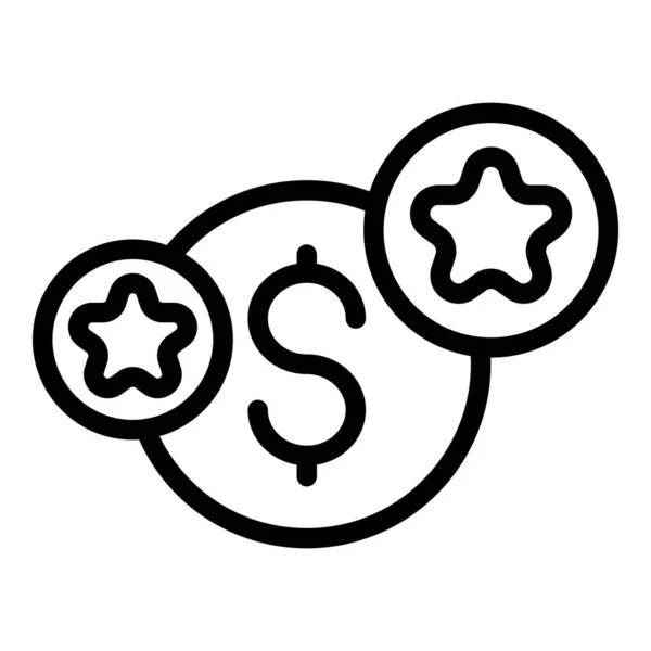 Coin promo icon outline vector. Promotion code —  Vetores de Stock