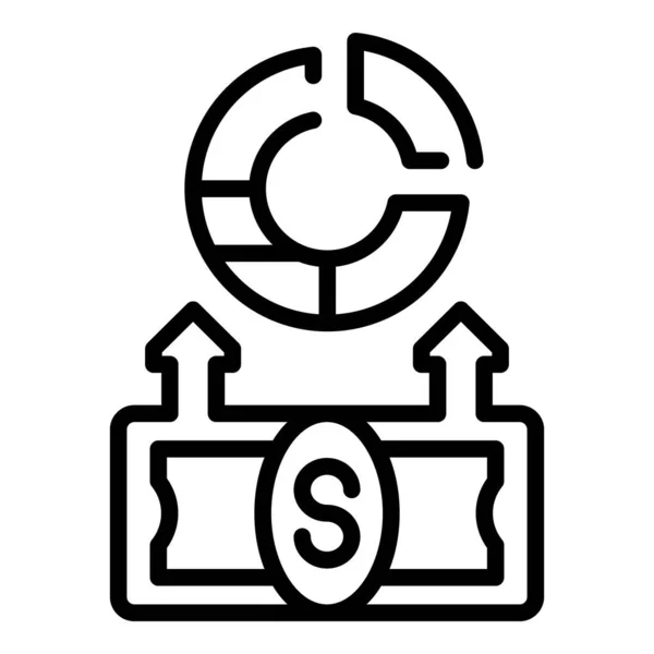 Business money icon outline vector. Risk plan — Stock Vector
