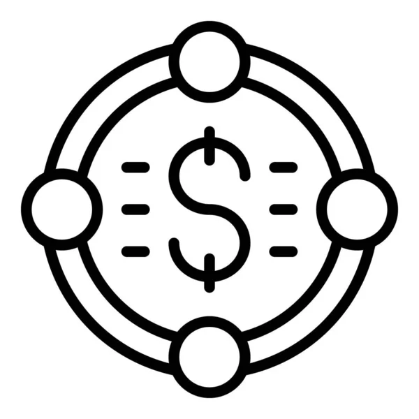 Risk money icon outline vector. Business security —  Vetores de Stock