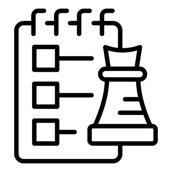 Risk to do list icon outline vector. Business plan — 图库矢量图片