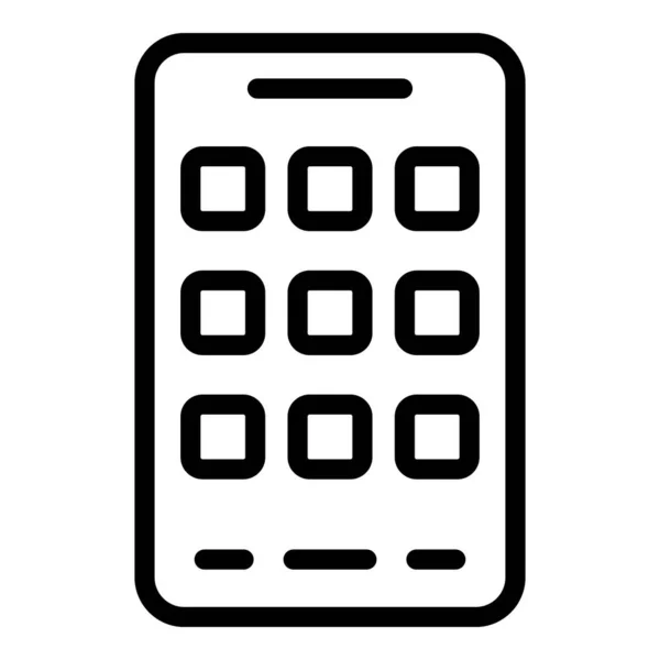 Client phone app icon outline vector. Smart internet — Vetor de Stock