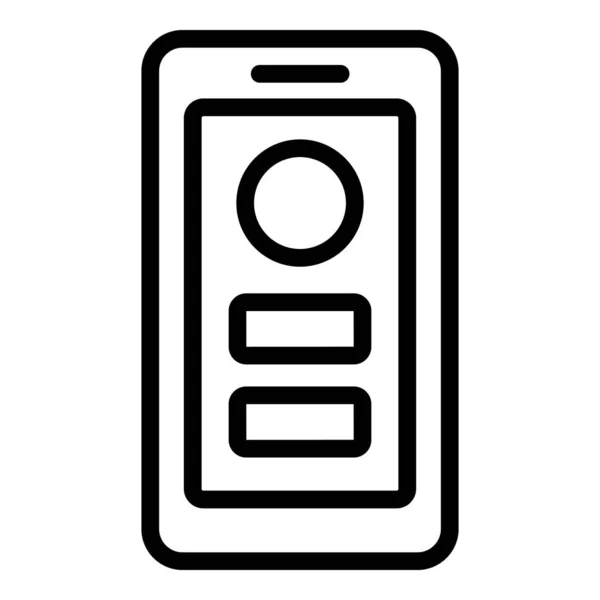 Video app icon outline vector. Internet screen — Stockvector