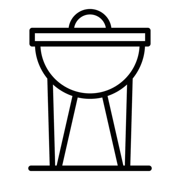 Lamp stand icon outline vector. Chandelier light — Vetor de Stock