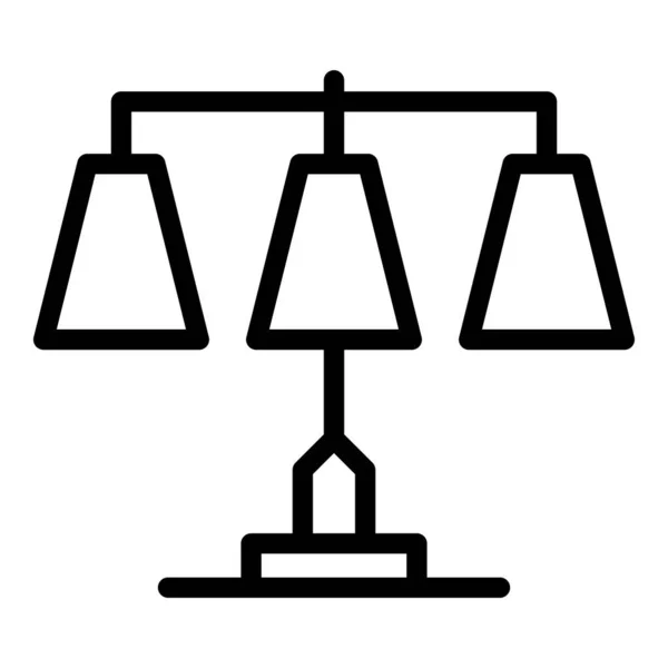 Table lamp icon outline vector. Floor light — Stock vektor