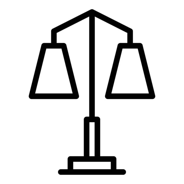 Office lamp icon outline vector. Interior light — ストックベクタ