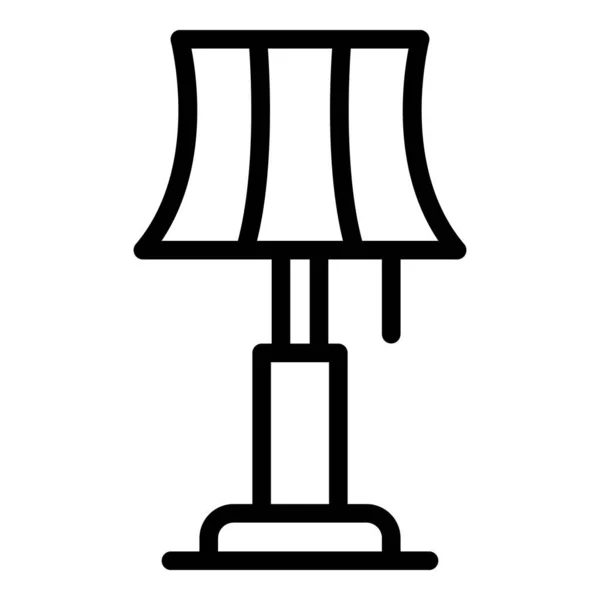 House lamp icon outline vector. Home stand —  Vetores de Stock