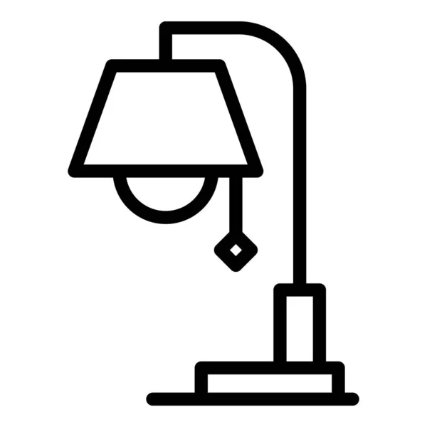 Room light icon outline vector. Lamp stand — Image vectorielle