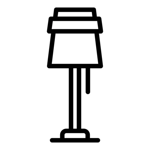 Floor lamp icon outline vector. Light stand — стоковый вектор