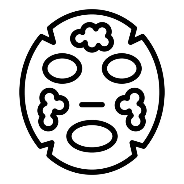 Face mask icon outline vector. Facial massage — стоковый вектор