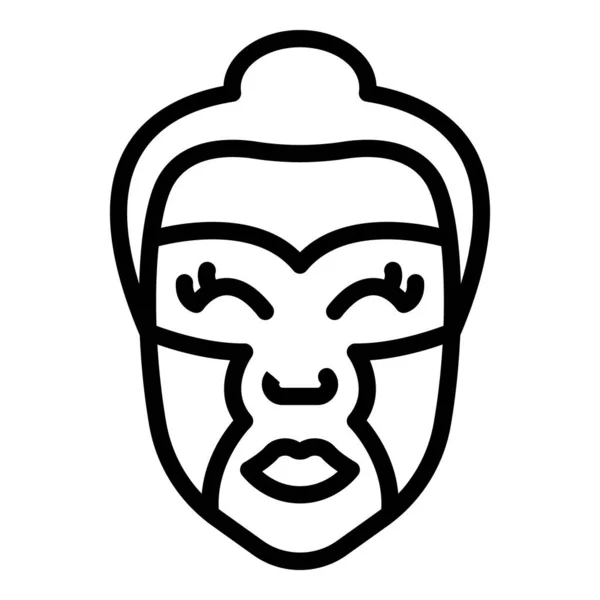 Skin facial massage icon outline vector. Woman face — vektorikuva