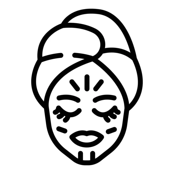Guasha facial massage icon outline vector. Face skin — Vector de stock