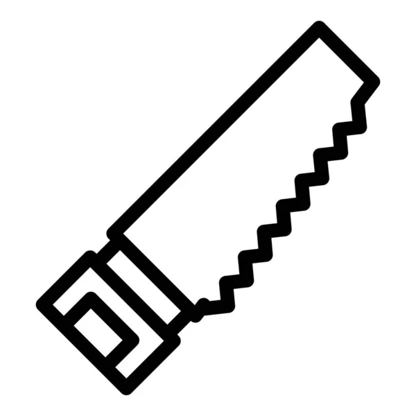 Ice handsaw icon outline vector. Winter lake — стоковий вектор