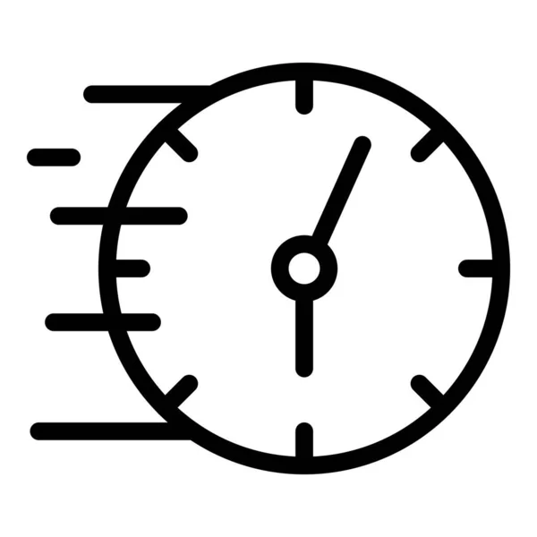 Icono de tiempo contorno vector. Zona mundial — Vector de stock