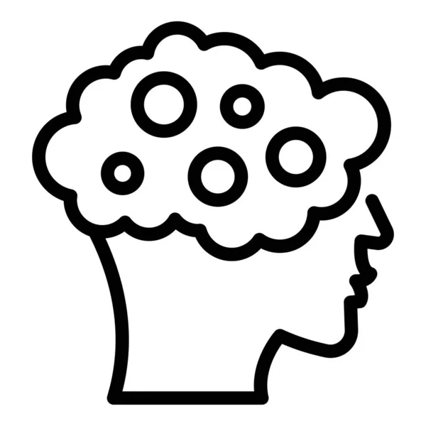 Check critical mind icon outline vector. Business think — 스톡 벡터