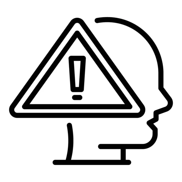 Pictogram critical thinking icon outline vector. Think mind — 图库矢量图片