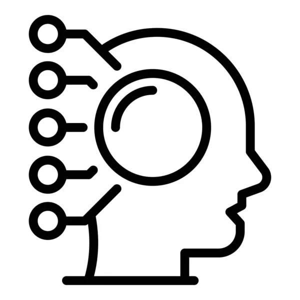 Logic critical thinking icon outline vector. Business mind — Vector de stock
