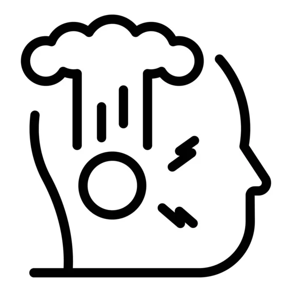 Talent thinking icon outline vector. Critical think — ストックベクタ