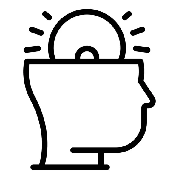 Personality critical thinking icon outline vector. Think mind — 스톡 벡터