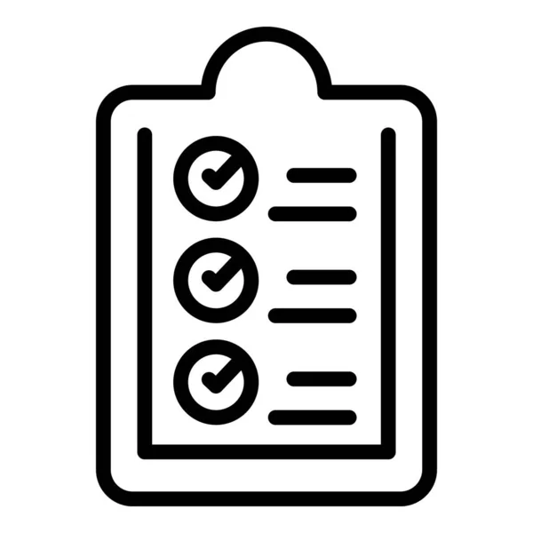 Clipboard skills icon outline vector. Stress therapy — ストックベクタ