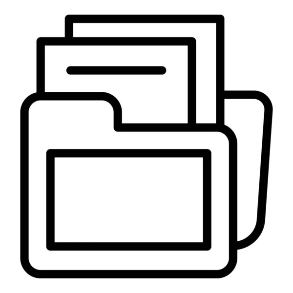 Confidence folder icon outline vector. Stress skills — Stockvektor