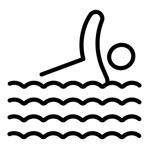 Swim skills icon outline vector. Sport swimmer — Stockvektor