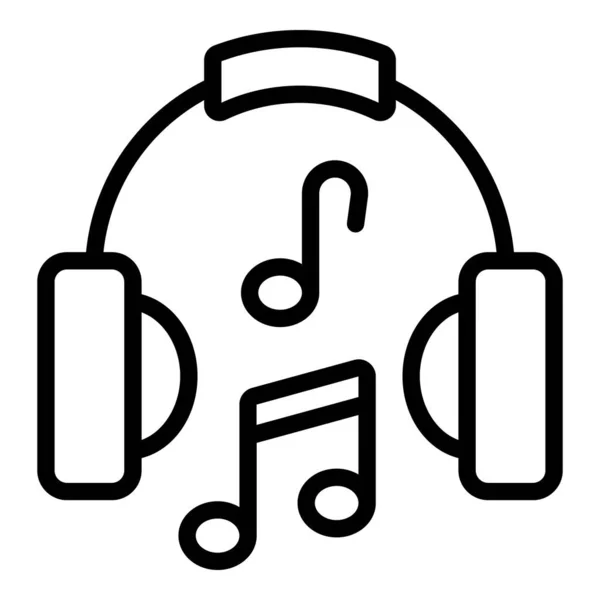 Music listen skill icon outline vector. Stress therapy —  Vetores de Stock