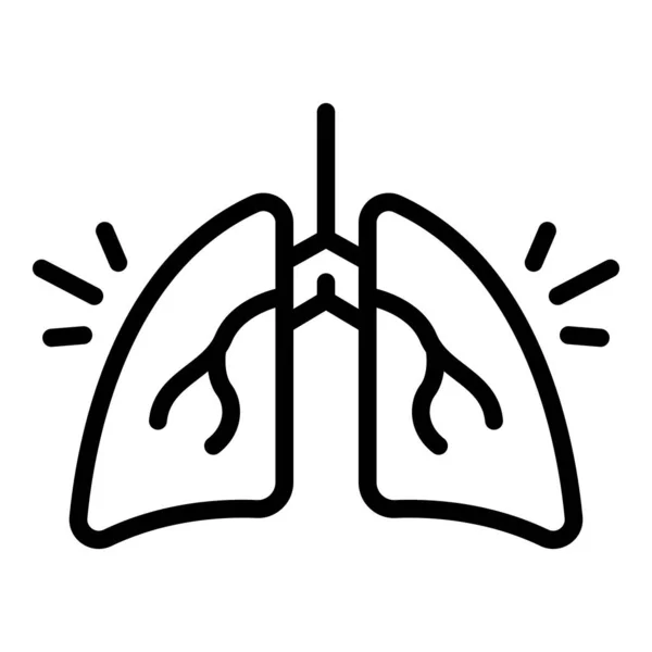 Healthy lungs icon outline vector. Human health — Stock Vector