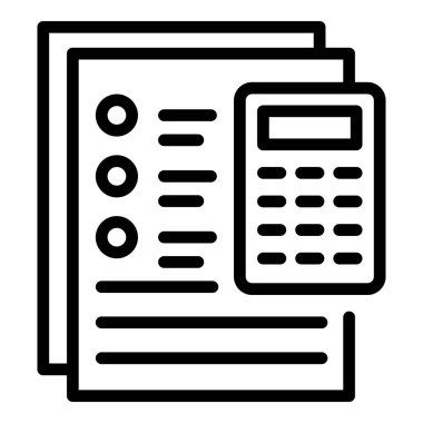 Document management icon outline vector. Stress skills