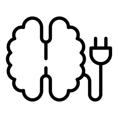 Brain skills icon outline vector. Stress psychology