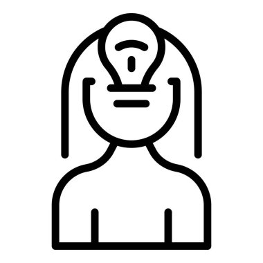 Girl exercise icon outline vector. Woman meditation