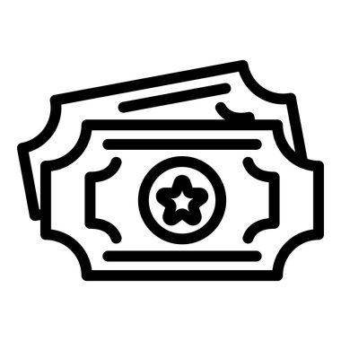 Ticket program icon outline vector. Customer loyalty