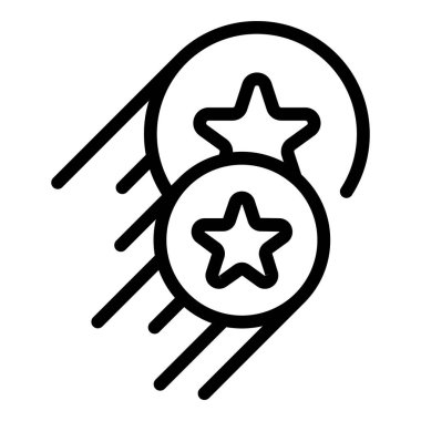 Take reward icon outline vector. Vip discount