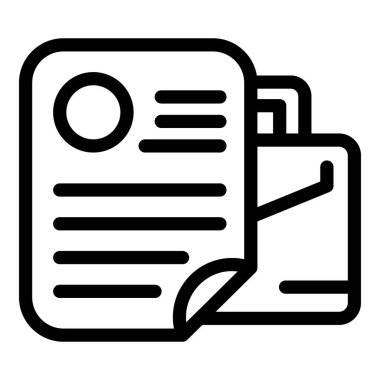 Business vacancy job icon outline vector. Team post