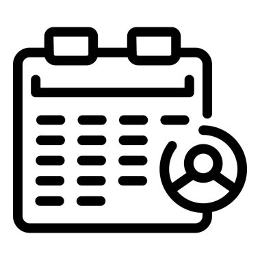 Calendar vacancy icon outline vector. Team post