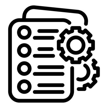 System vacancy icon outline vector. Hr job