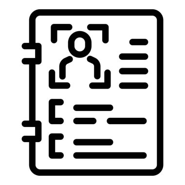 Find cv paper icon outline vector. Team post