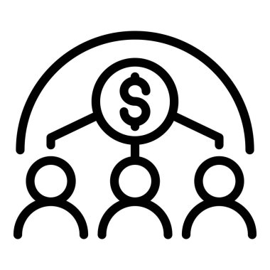 Money charity icon outline vector. Social help
