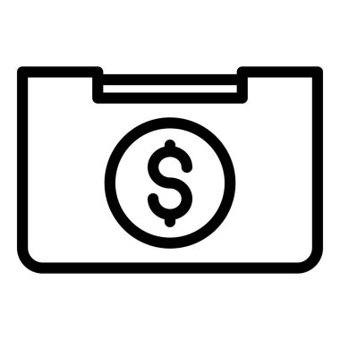 Financial charity icon outline vector. Social money