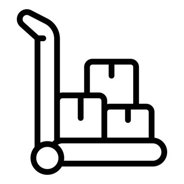 Warehouse shop cart icon outline vector. Online store